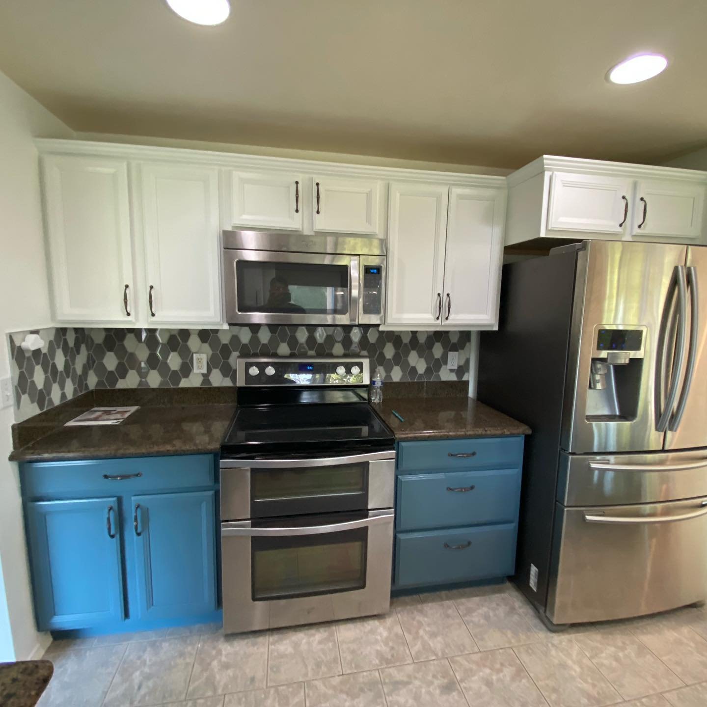 Bright remodeled kitchen with new finishes after an interior refresh